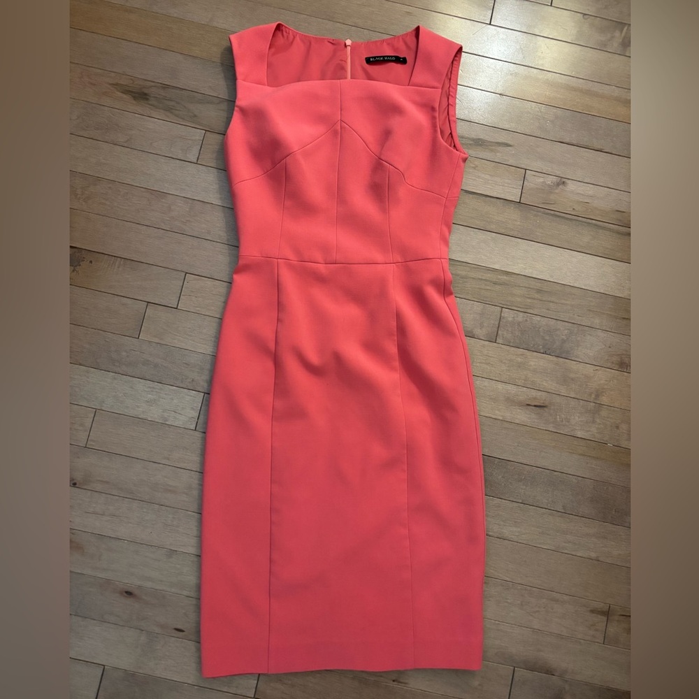 Pink Black Halo Sleeveless Square Neck Sheath Dress size 2